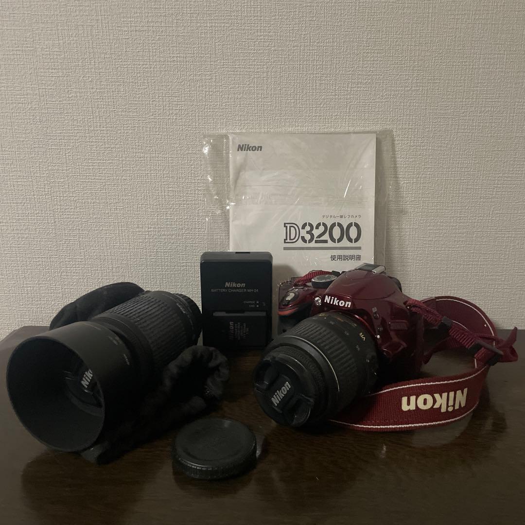 Nikon ニコン D3200 ダブルズームキット レッド