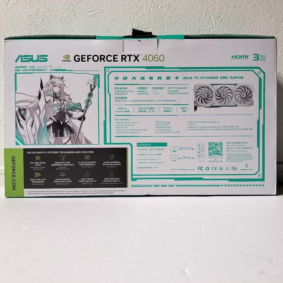 グラフィックボード・グラボ・ビデオカード ASUS TX GeForce RTX4060 O8G Gaming