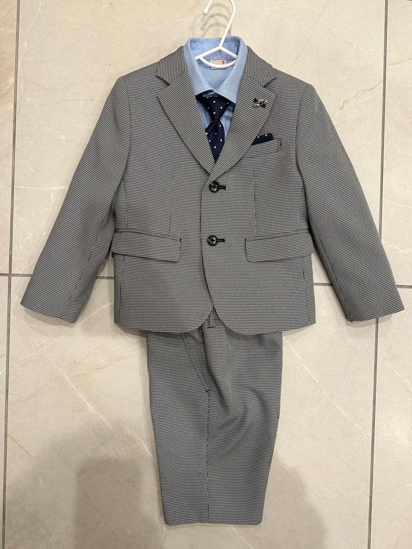 ☆子供ジャケットセット/スーツ/セットアップ☆男の子110cm/プティマイン