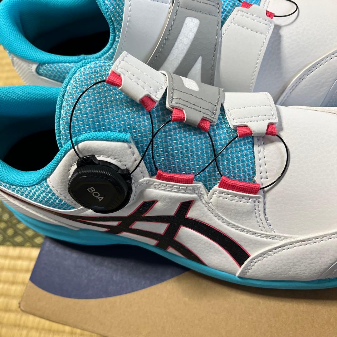 ASICS BOAシステム安全靴 ホワイト/ブルー　26センチ