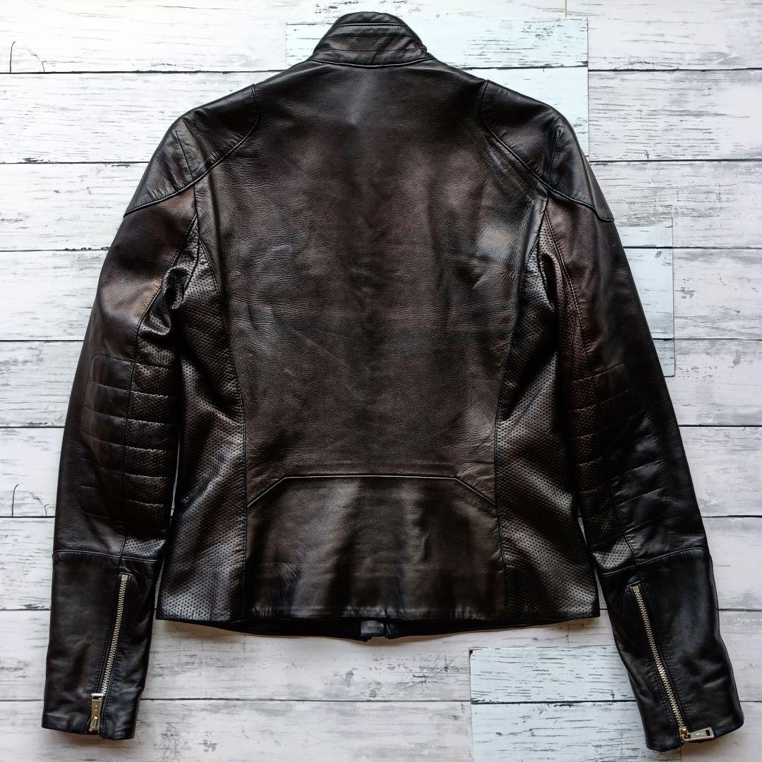 ラルフローレン レザージャケット 羊革 0サイズ レディース ライダース