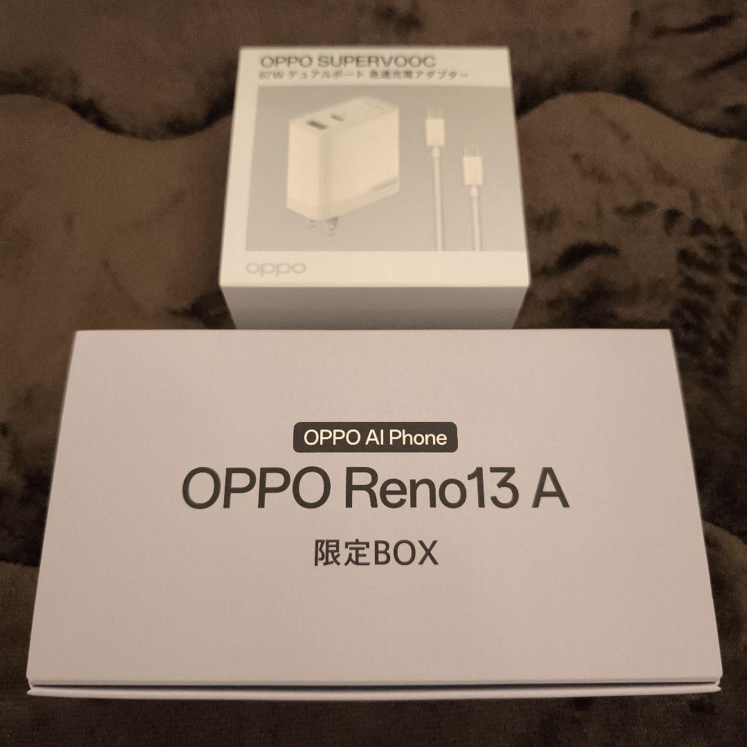 M*み様 国内版SIMフリー OPPO Reno13 A 限定BOX 急速充電ア