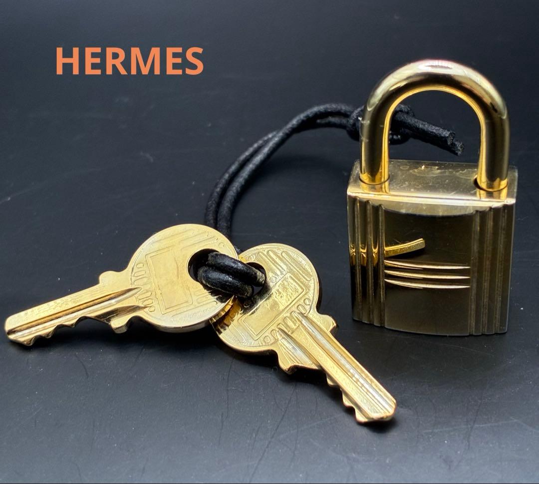 HERMESエルメス カデナ 127番 ゴールド 24Kメッキ 鍵付き 南京錠