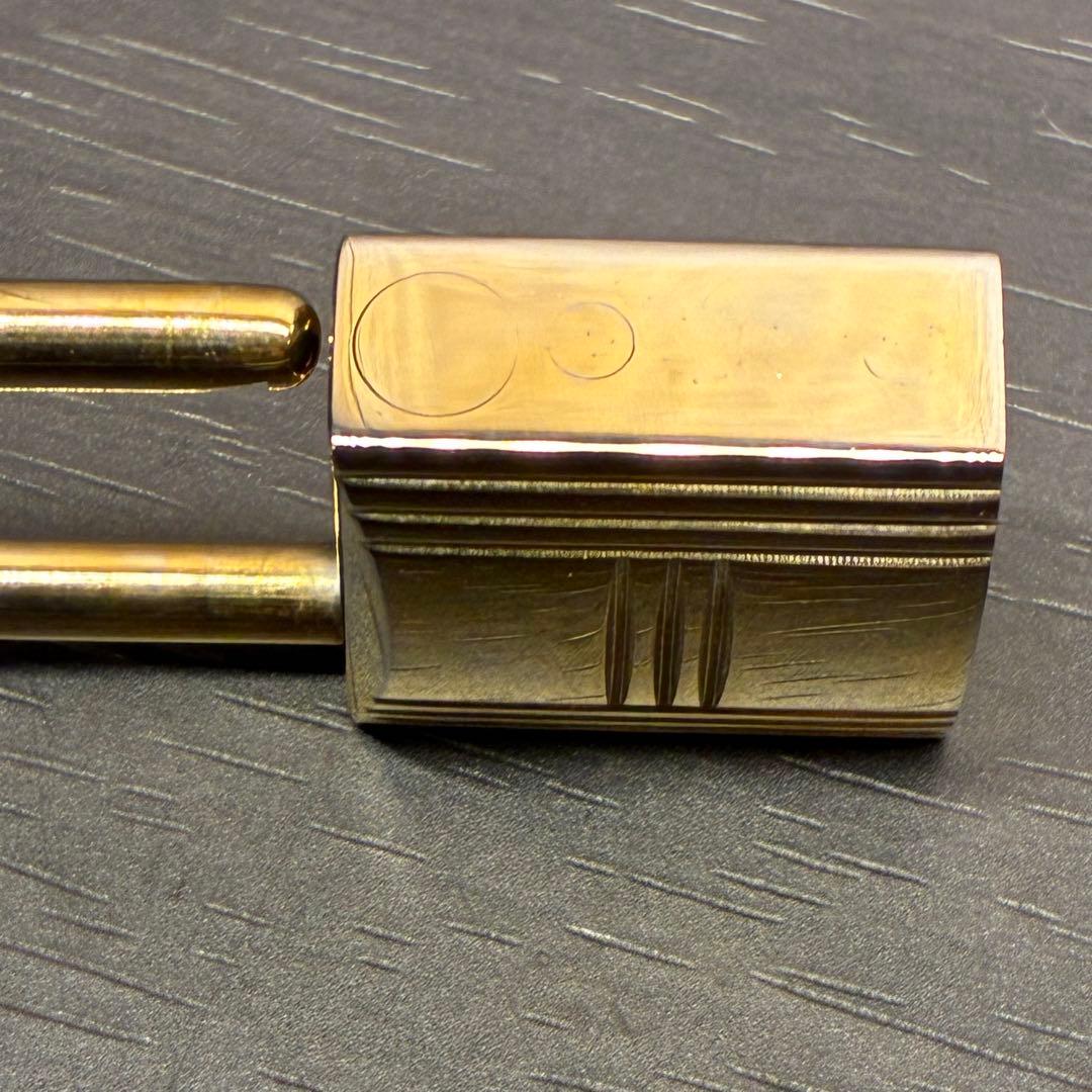 HERMESエルメス カデナ 127番 ゴールド 24Kメッキ 鍵付き 南京錠