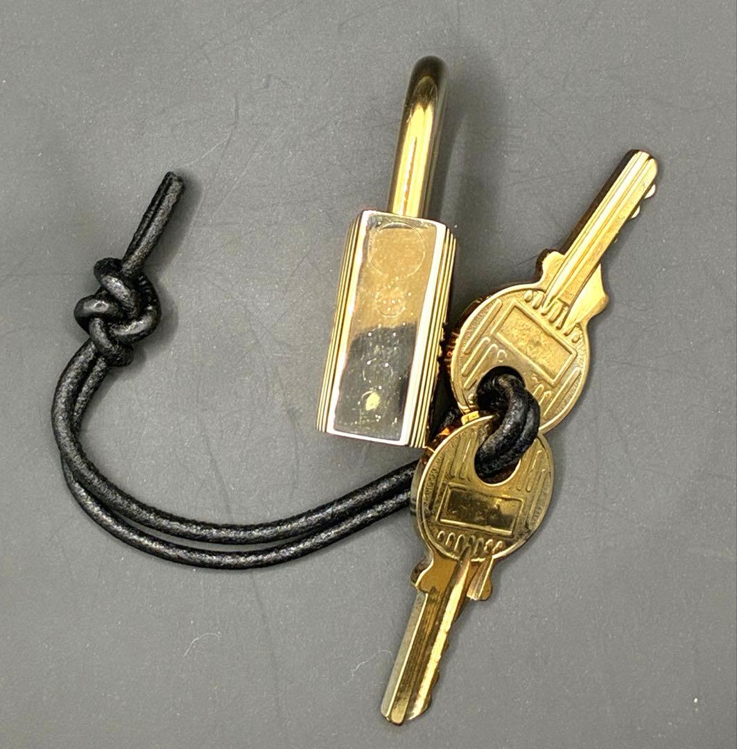 HERMESエルメス カデナ 127番 ゴールド 24Kメッキ 鍵付き 南京錠