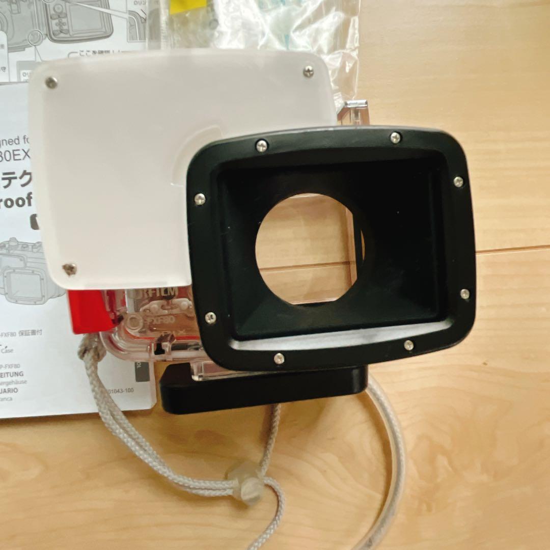 FUJIFILM F80EXR赤 コンパクトデジタルカメラ　防水プロテクター付き