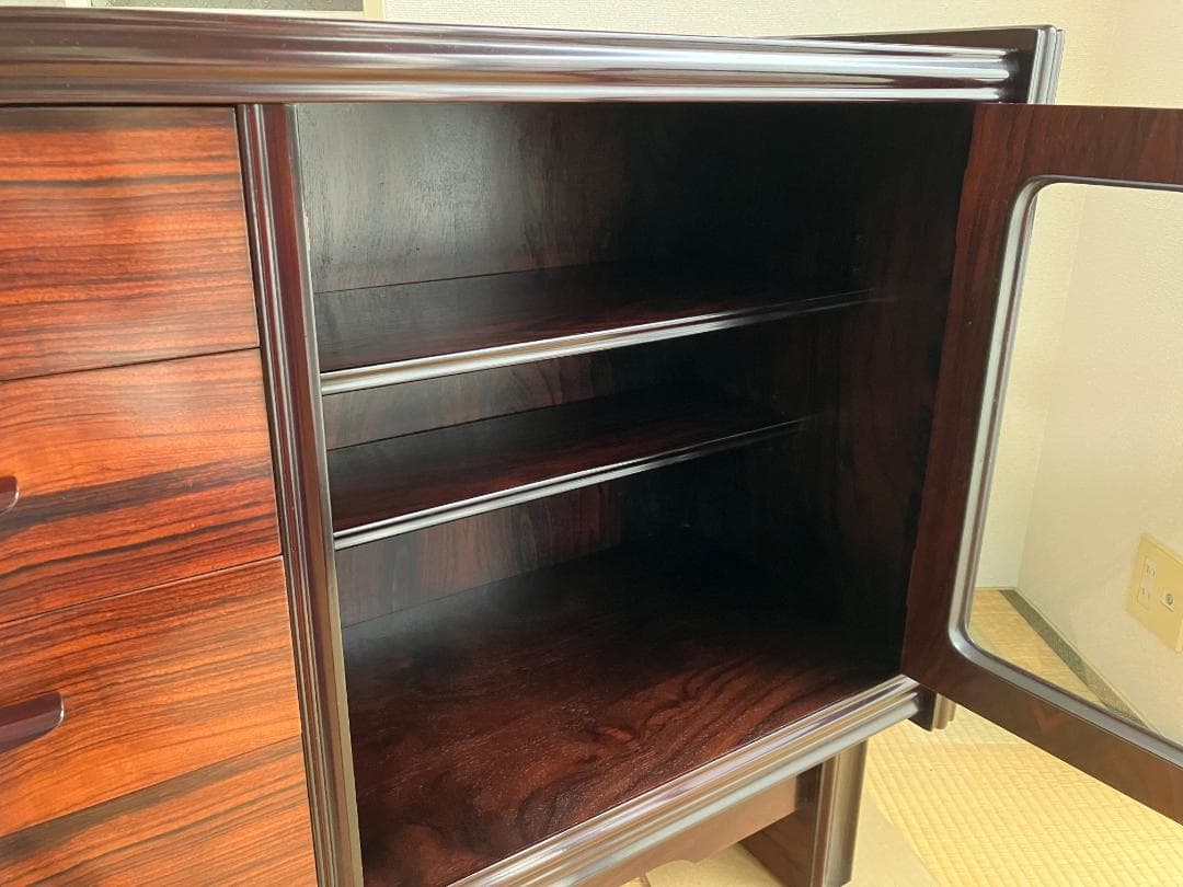 【最終出品】TAKEDOMI製！昭和レトロ　ローズウッド　サイドボード　希少品