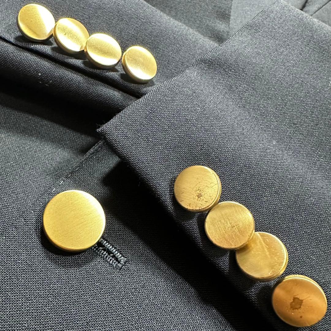 L相当23AW◎EDIFICE モヘヤミックス トロピカルウール 紺ブレザー48