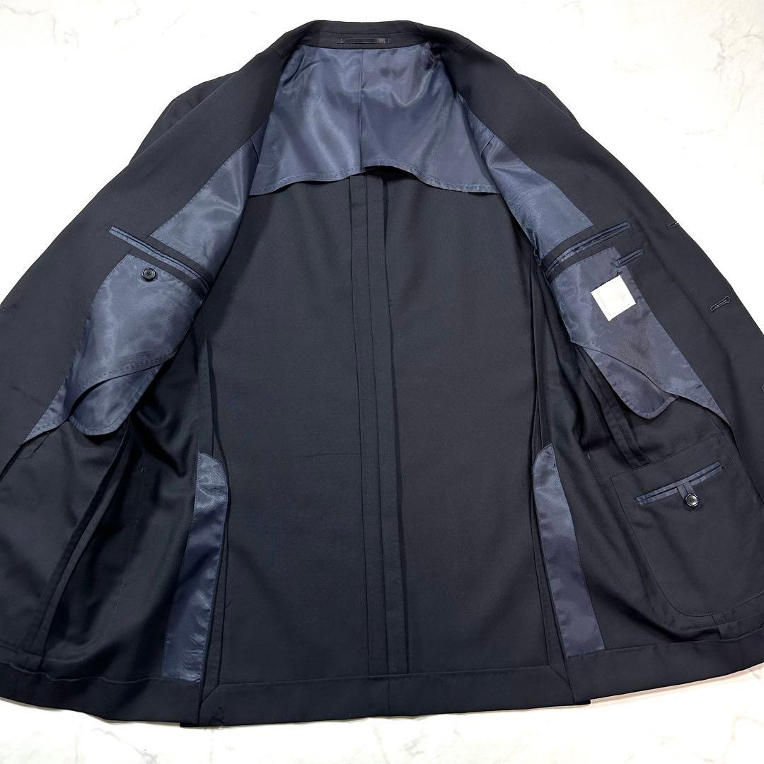 L相当23AW◎EDIFICE モヘヤミックス トロピカルウール 紺ブレザー48