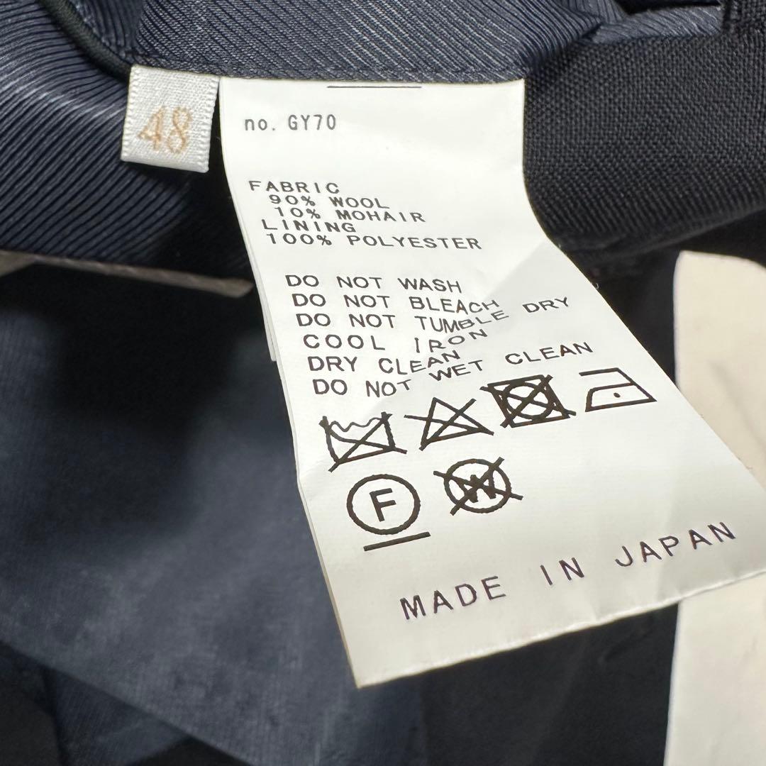 L相当23AW◎EDIFICE モヘヤミックス トロピカルウール 紺ブレザー48