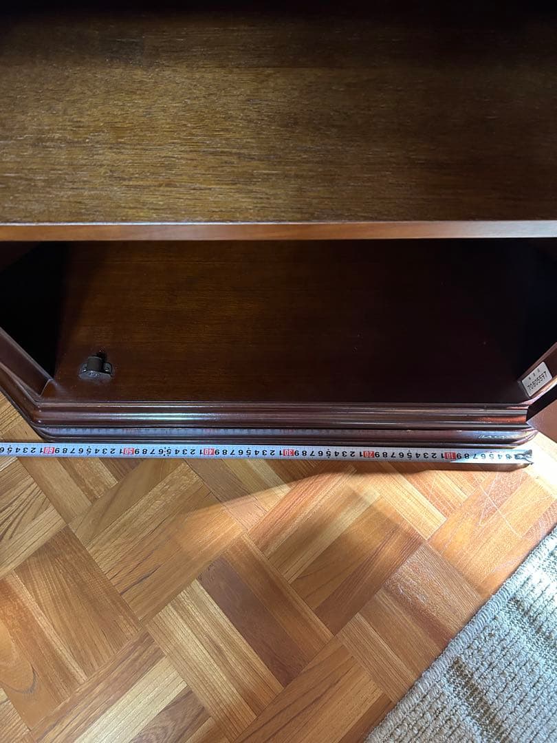 ダークブラウン コーナーガラスケース/カップボード/リビング収納