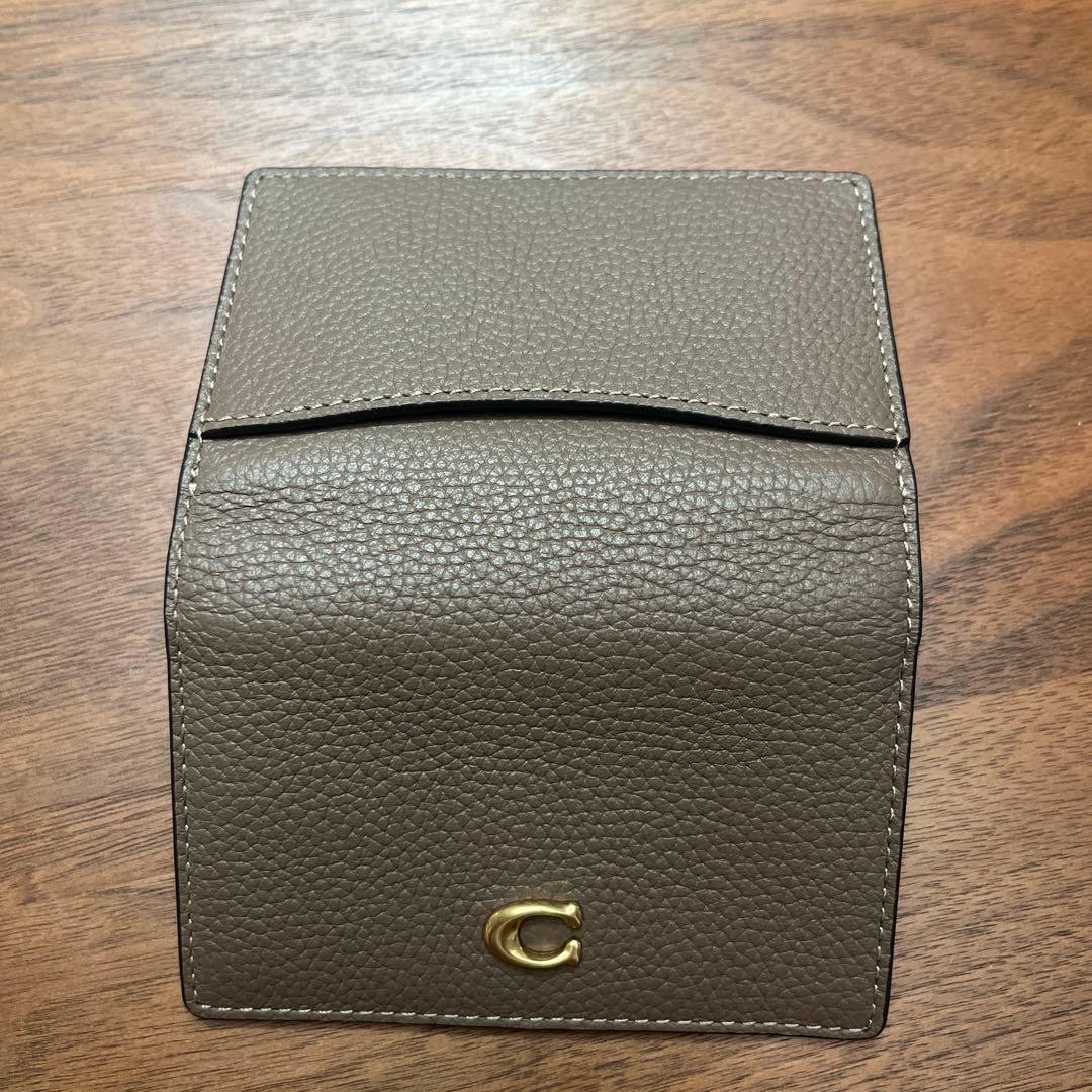 coach ブラウンレザー 名刺入れ　cs003