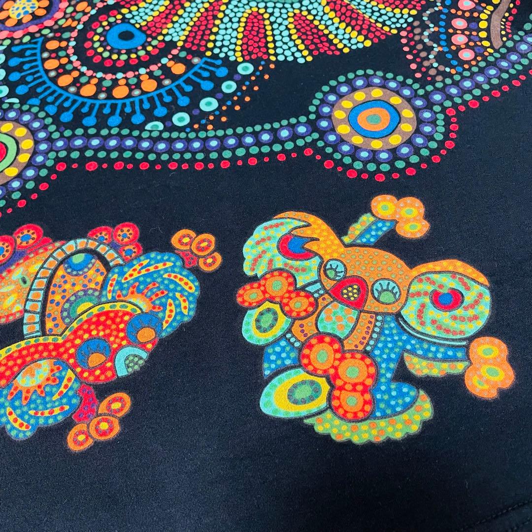 新品同様♡レア✨トクコプルミエヴォル　チュニック　コアラ　総柄　ストレッチ性　黒