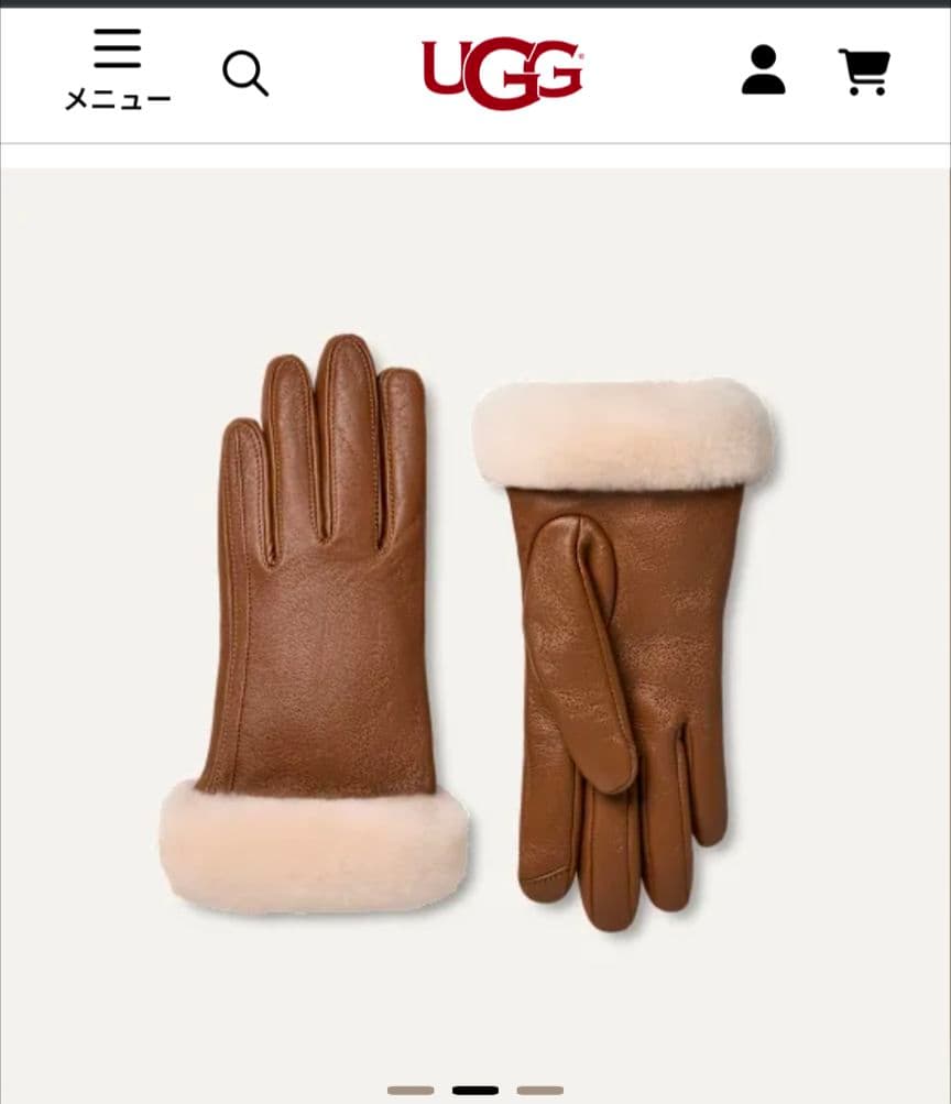 【新品未使用】UGG ブラウン レザー手袋