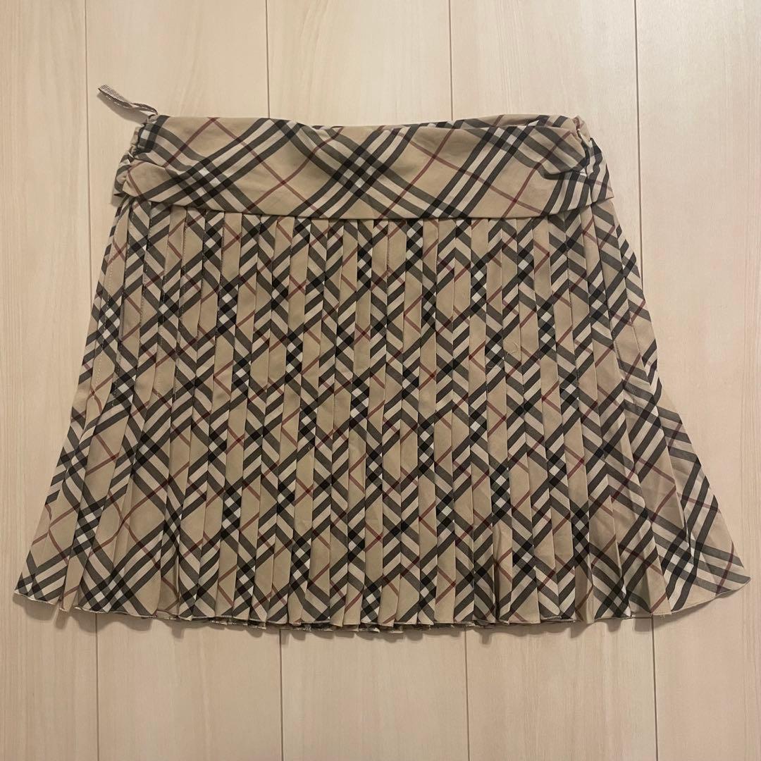 Burberry バーバリーブルーレーベル プリーツミニスカート サイズ38