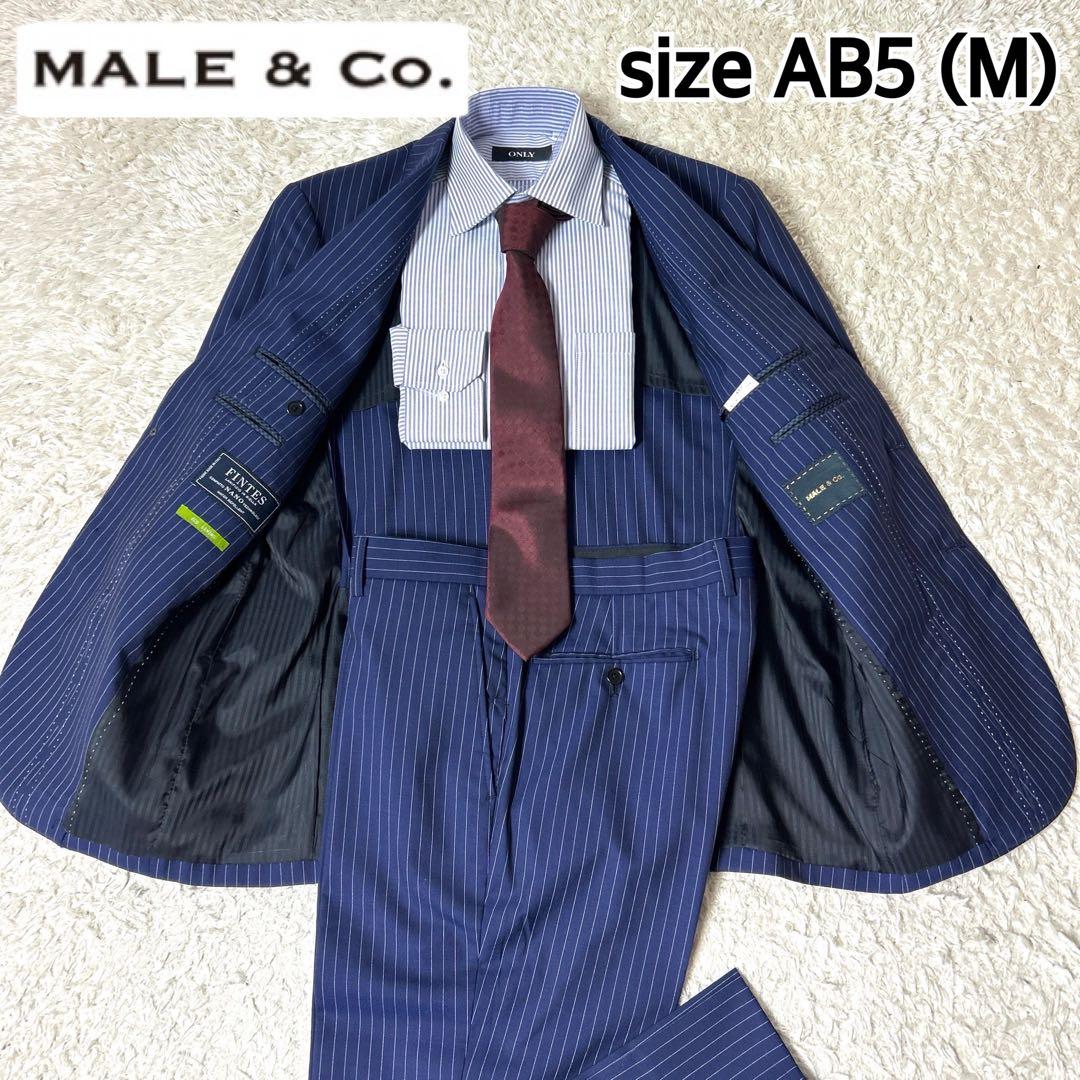 Ryu_wt.17　【極美品】MALE&Co セットアップスーツ ネイビー