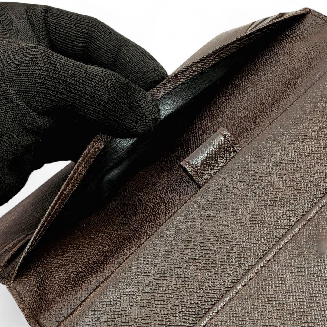 美品 ルイヴィトン ダミエ エベヌ ポルトトレゾール インターナショナル 長財布