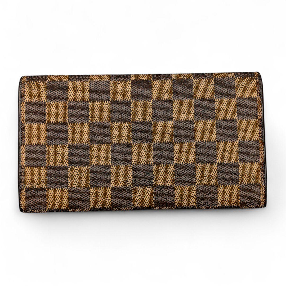 美品 ルイヴィトン ダミエ エベヌ ポルトトレゾール インターナショナル 長財布