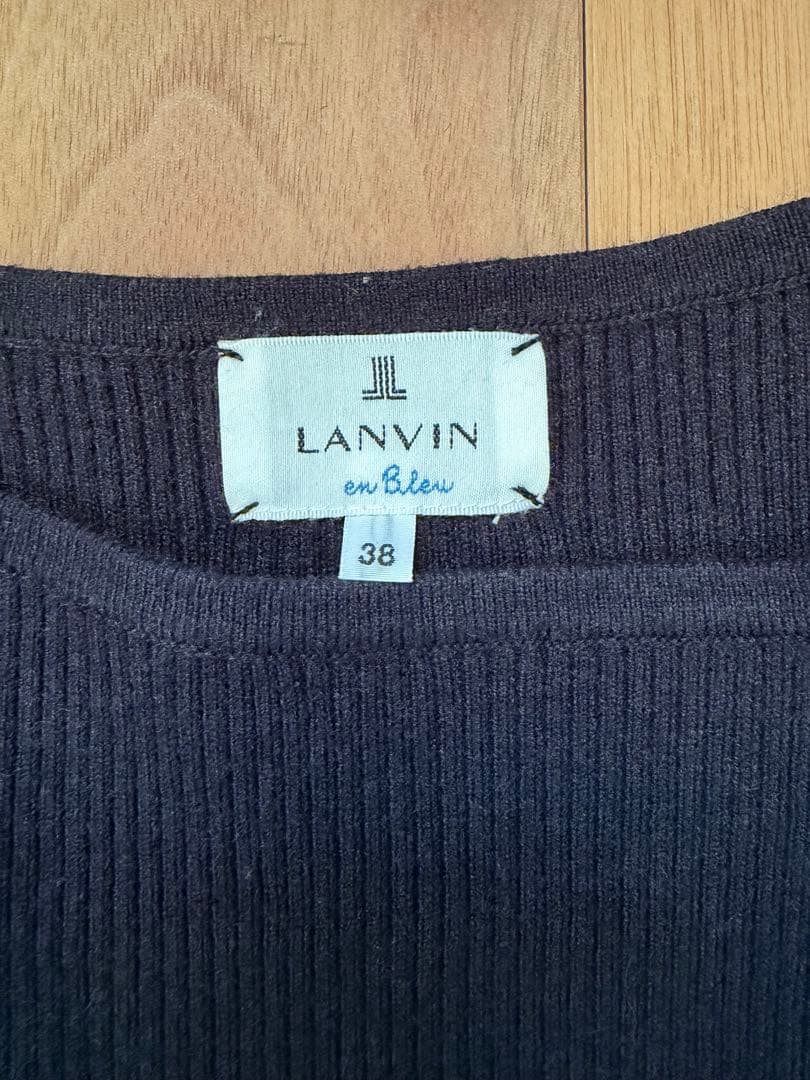 ランバンオンブルー　ネイビーロングワンピース　38