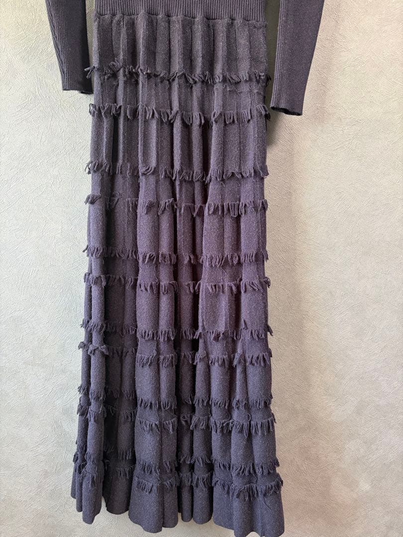 ランバンオンブルー　ネイビーロングワンピース　38