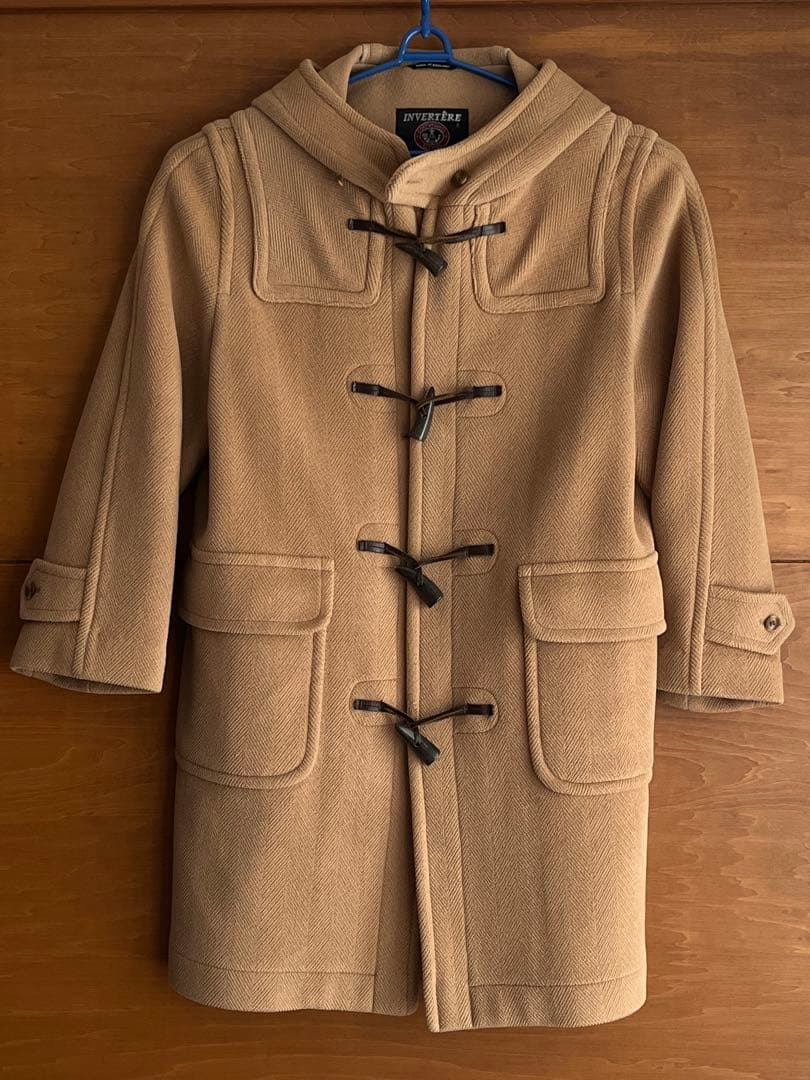INVERTERE ベージュ ヘリンボーンダッフルコート38
