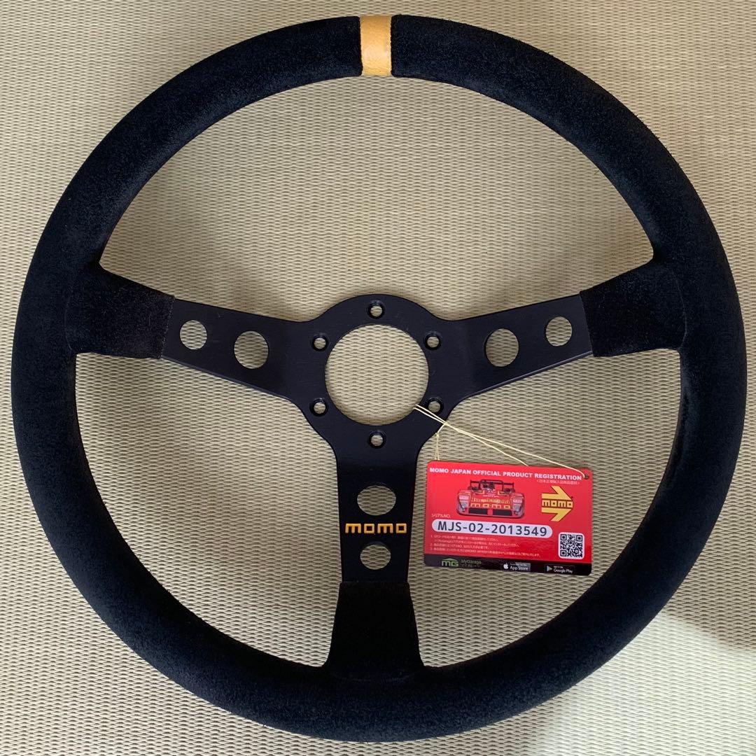 momo M42 350mm モデル07 ブラックスエード 黄センターマーカー