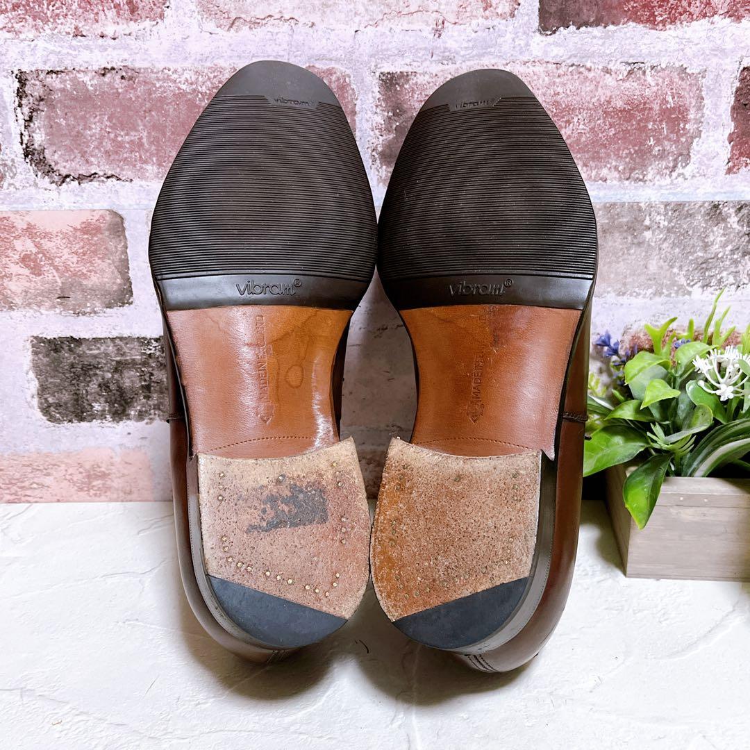 極美品【エドワードグリーン】ドレスシューズ 高級革靴 濃茶 6.5 英国製 箱付