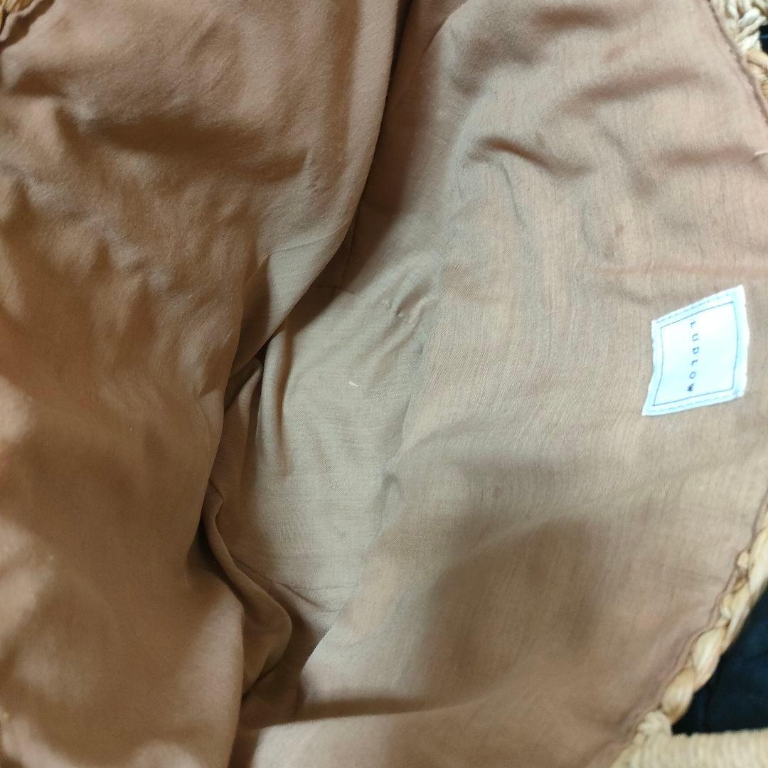 ラドロー かごバック 編み込み チュール シフォン フラワー バルーン ベージュ