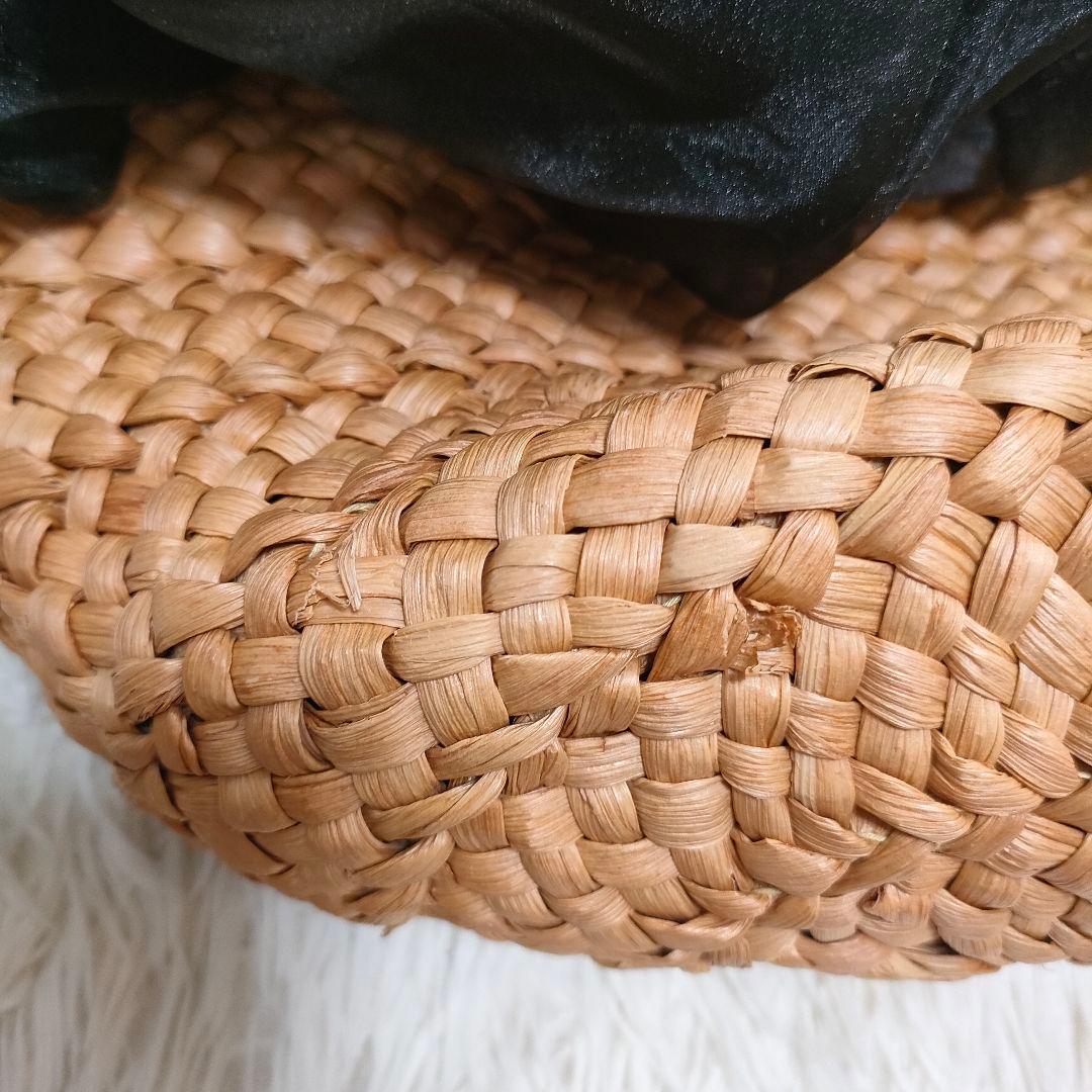 ラドロー かごバック 編み込み チュール シフォン フラワー バルーン ベージュ