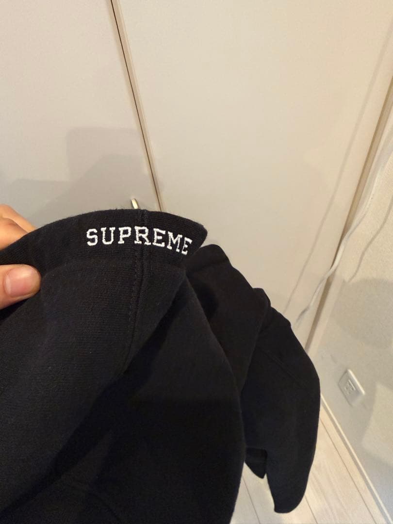 Supreme 黒 フルジップパーカー M