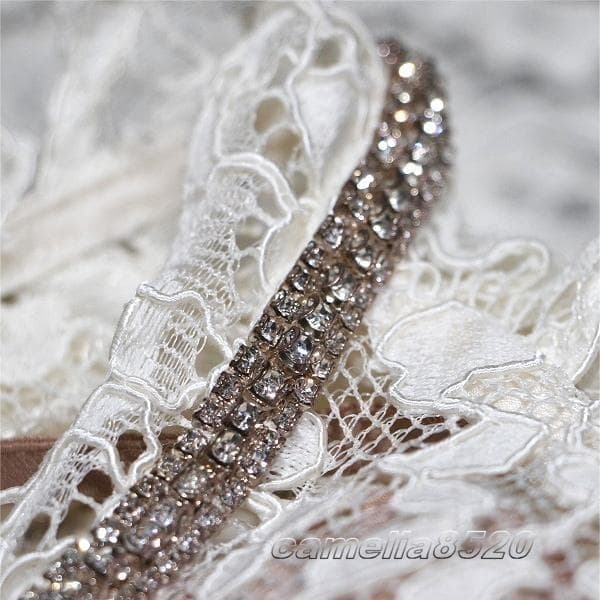 m*様 セルフポートレイト ワンピース ペプラム レース UK8 未使用 結婚式