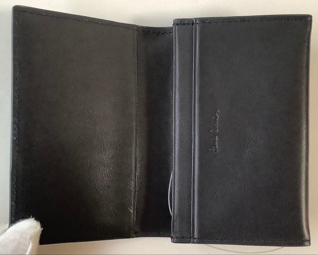 新品★ポールスミス★マーケトリーストライプラビット名刺入れカードケース★ブラック