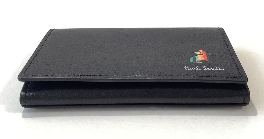 新品★ポールスミス★マーケトリーストライプラビット名刺入れカードケース★ブラック
