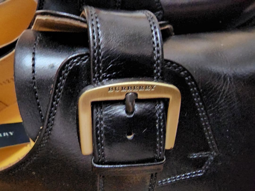 BURBERRY ダブルモンクストラップシューズ ブラック