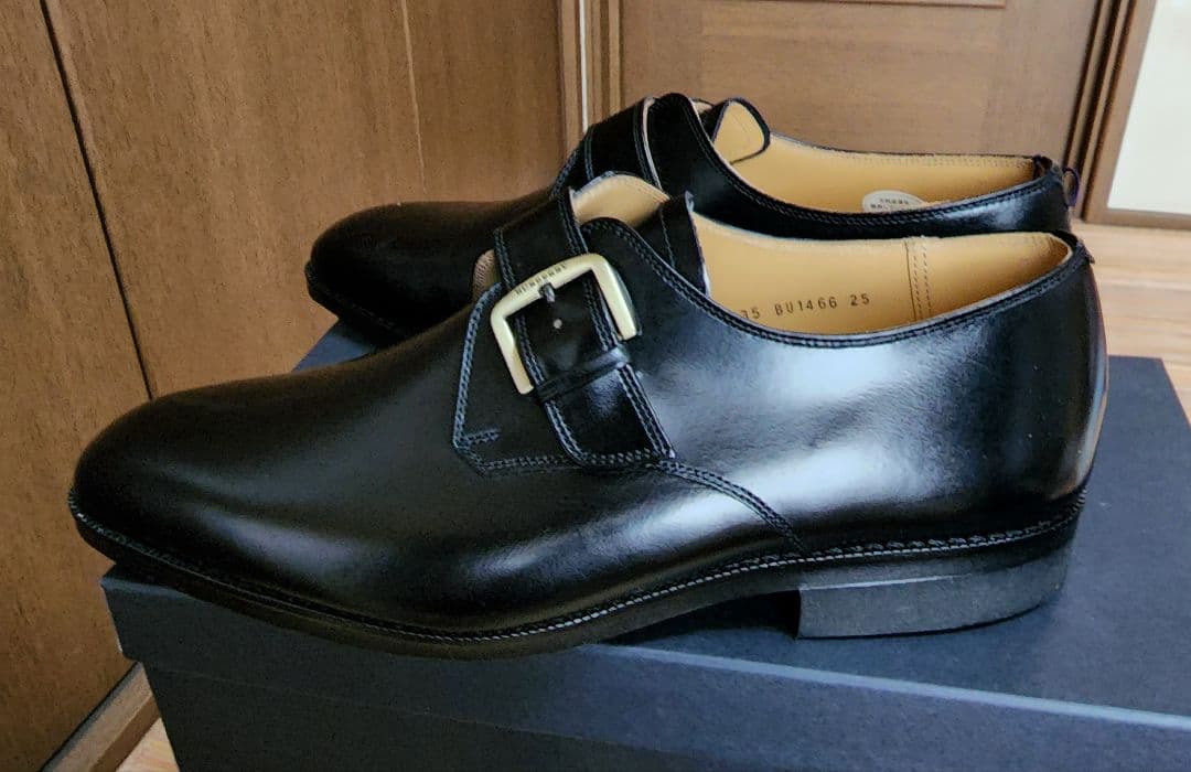 BURBERRY ダブルモンクストラップシューズ ブラック