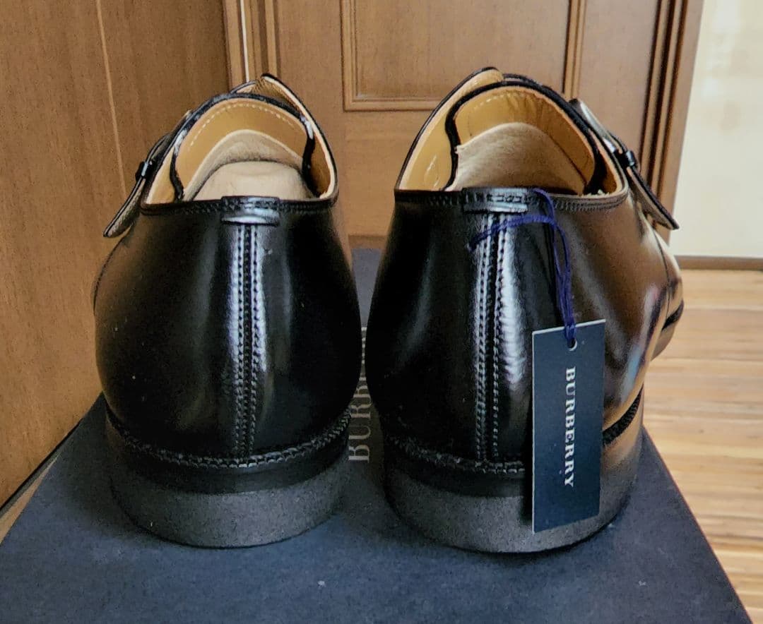 BURBERRY ダブルモンクストラップシューズ ブラック