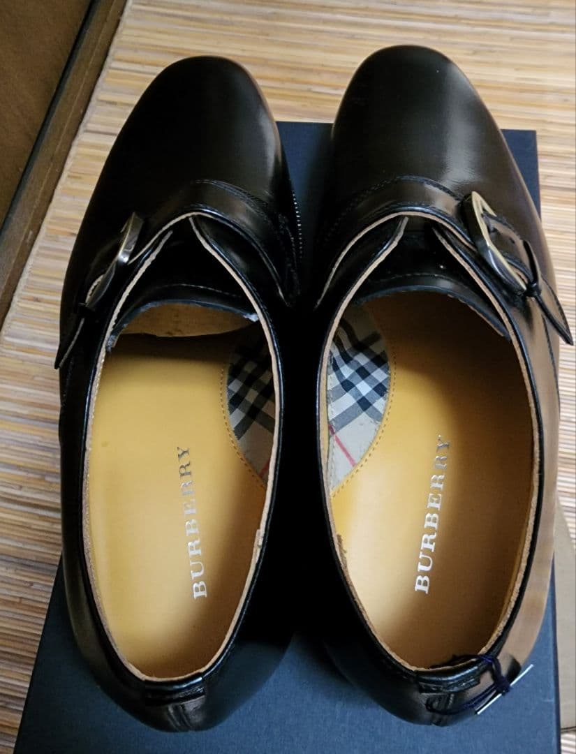 BURBERRY ダブルモンクストラップシューズ ブラック