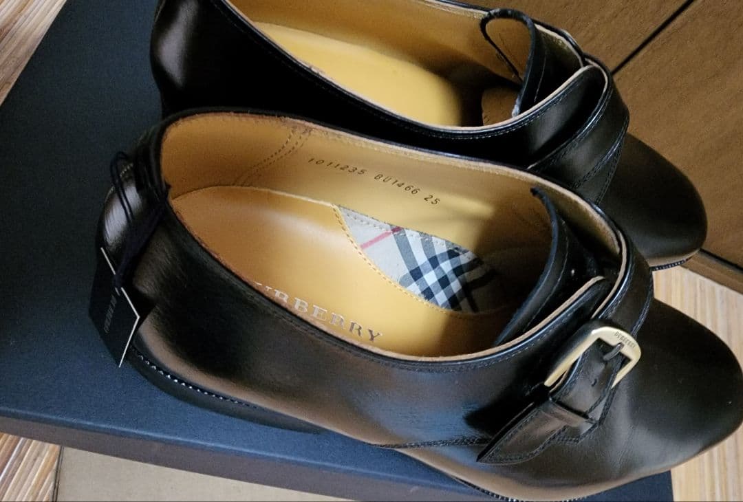BURBERRY ダブルモンクストラップシューズ ブラック