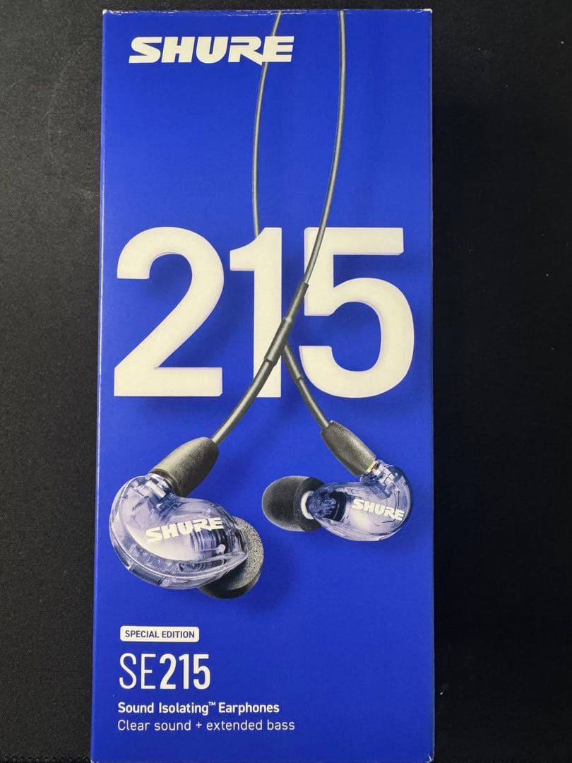 SHURE215 イヤホン ブルー