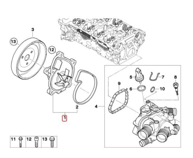  MINI 純正　機械式ウォーターポンプ
