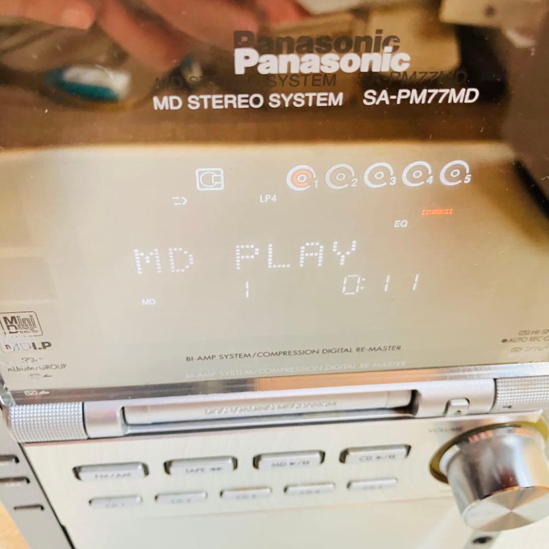Panasonic コンポ SC(SA)-PM77MD/CDMD動作OK/訳あり