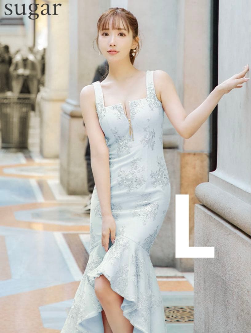 DEA. ローブド 刺繍レース ミディドレス キャバドレス