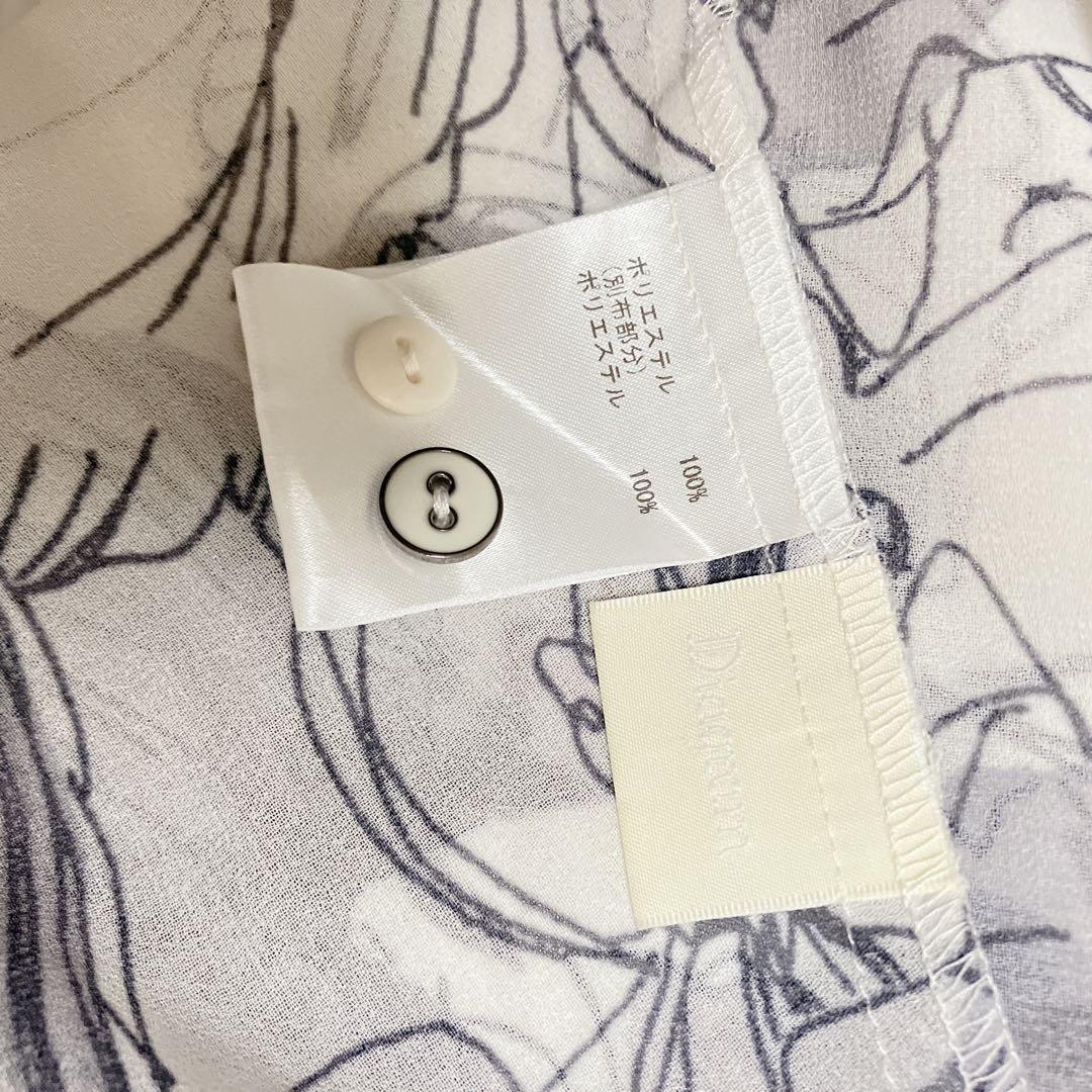 【訳あり美品】グレースコンチネンタル　ボウタイロゴフラワープリントワンピース