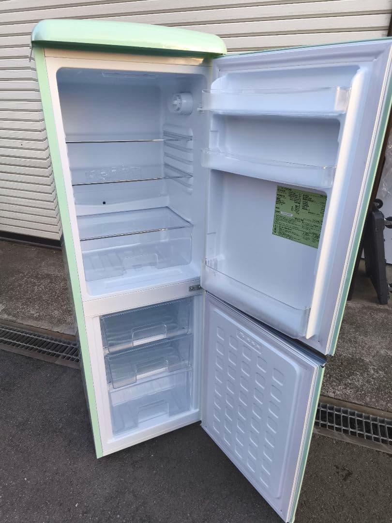 関東限 条件で無料配 22年 レトロ冷蔵庫 レトロ風冷蔵庫 レトロデザイン冷蔵庫