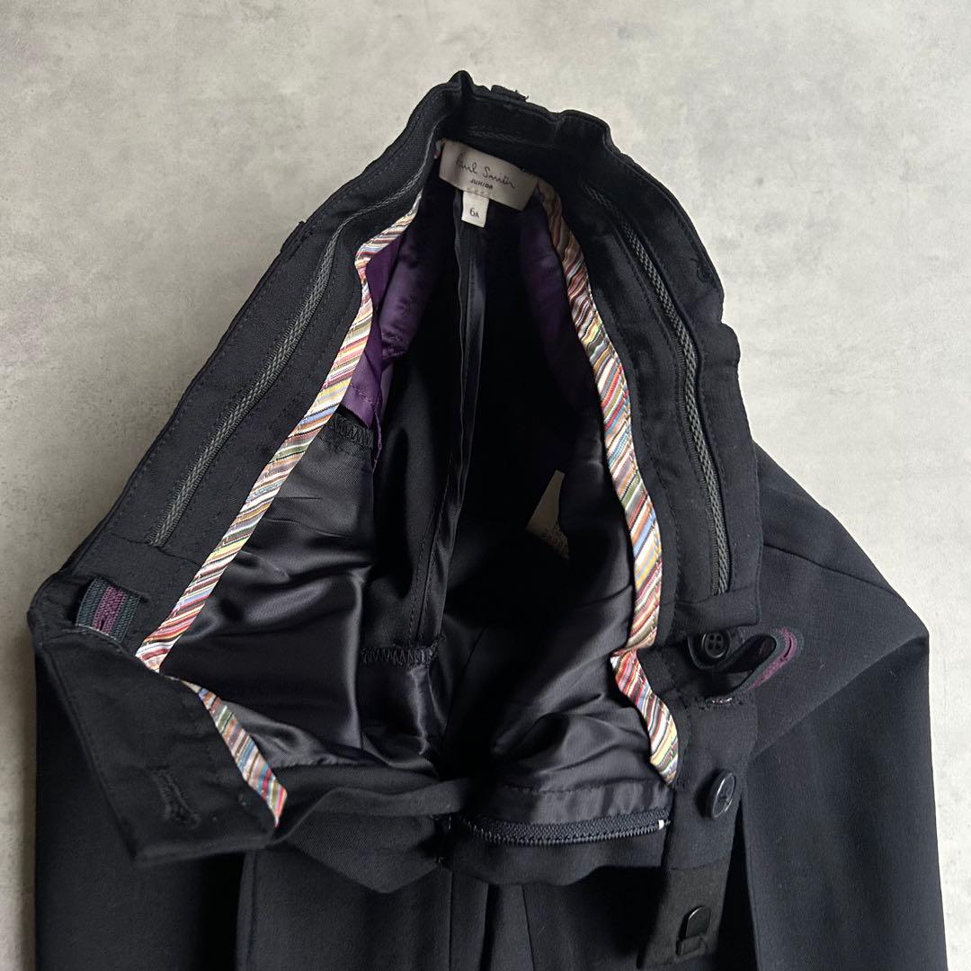 美品✨ポールスミス 120cm スーツ セットアップ　 総裏 2B 裏地柄 黒