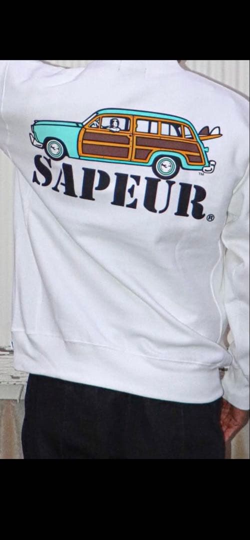 SAPEUR ホワイト スウェット