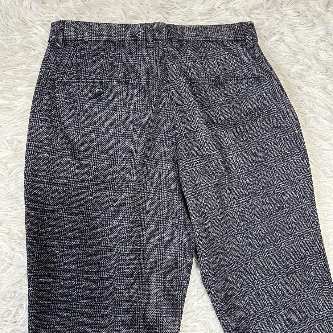 金のパジャマスーツ【未使用タグ付】プレミアムウールジャージ 紺グレンチェックBM