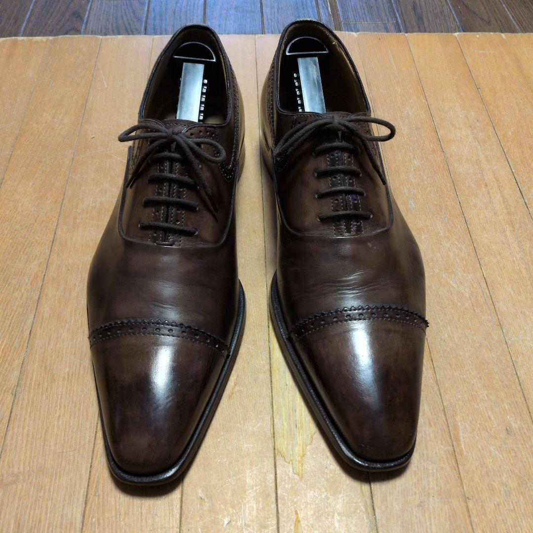 フランチェスコベニーニ　ストレートチップ　ダークブラウン