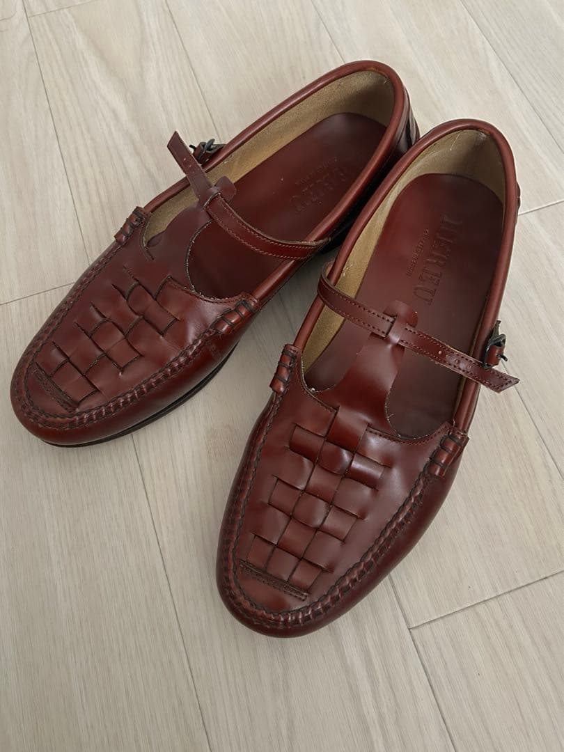 HEREU へリュー　MAQUEDAローファー　Tストラップ　バーガンディ　40