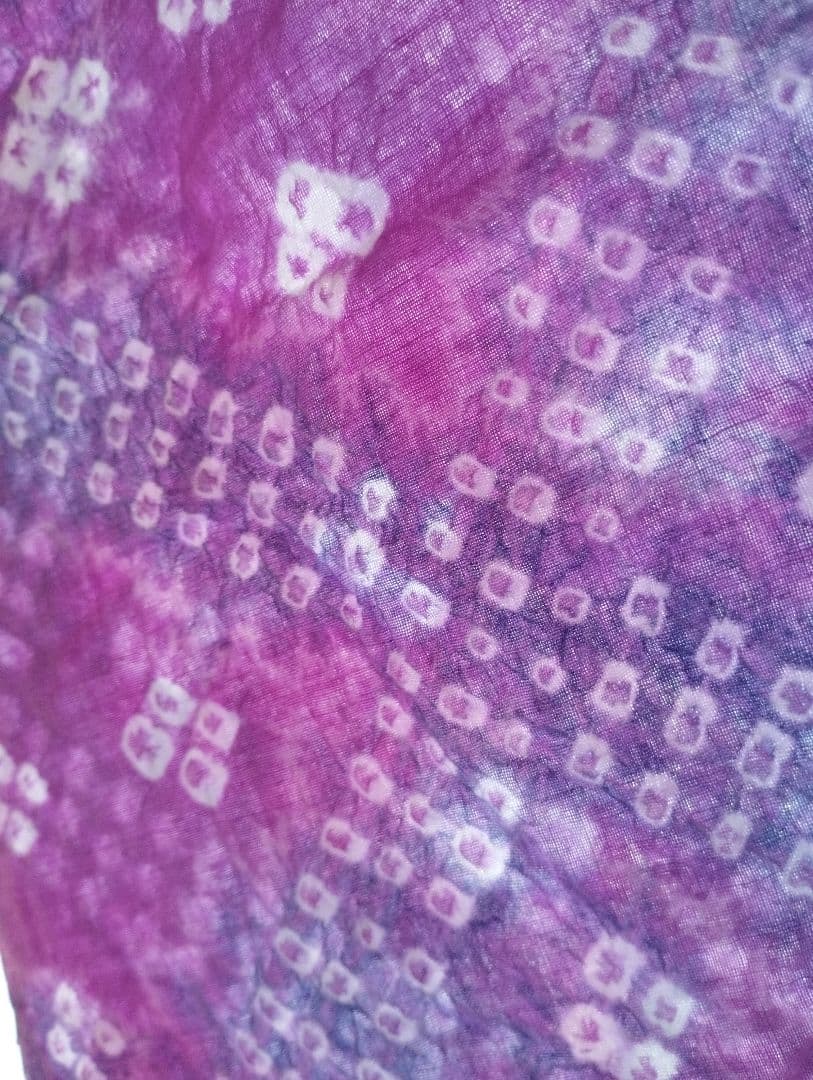 絞り浴衣 紫 ピンク Lサイズ～ 観劇 LIVE 有松鳴海絞り 高級